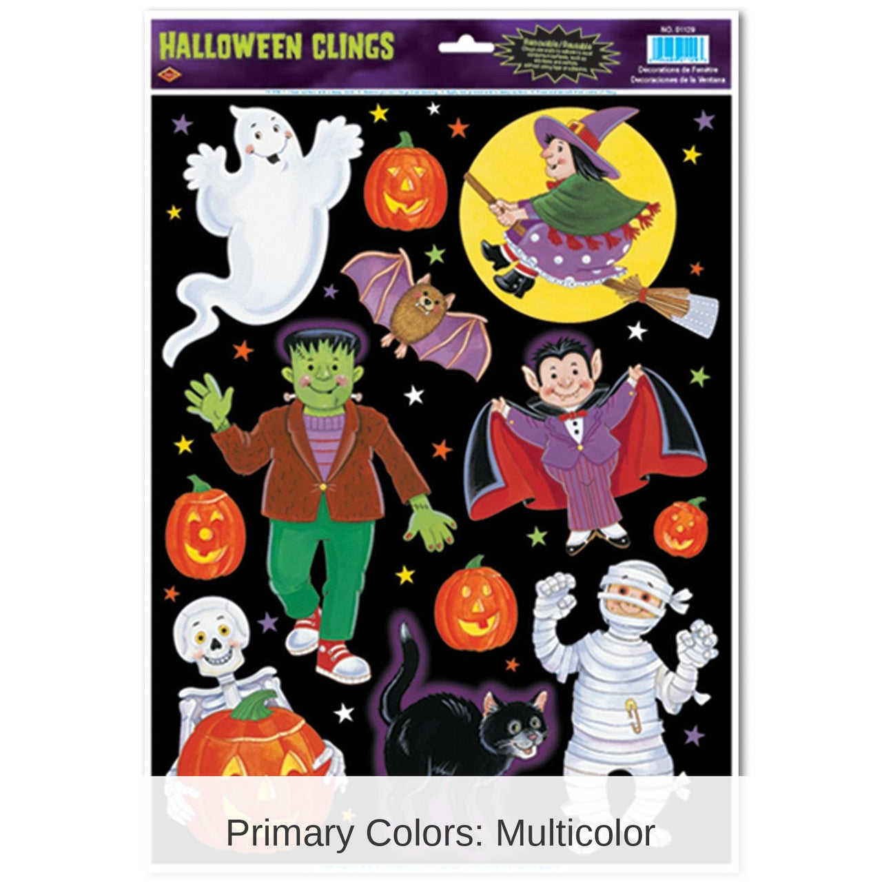 144 Piece Bulk Halloween Character Clings
