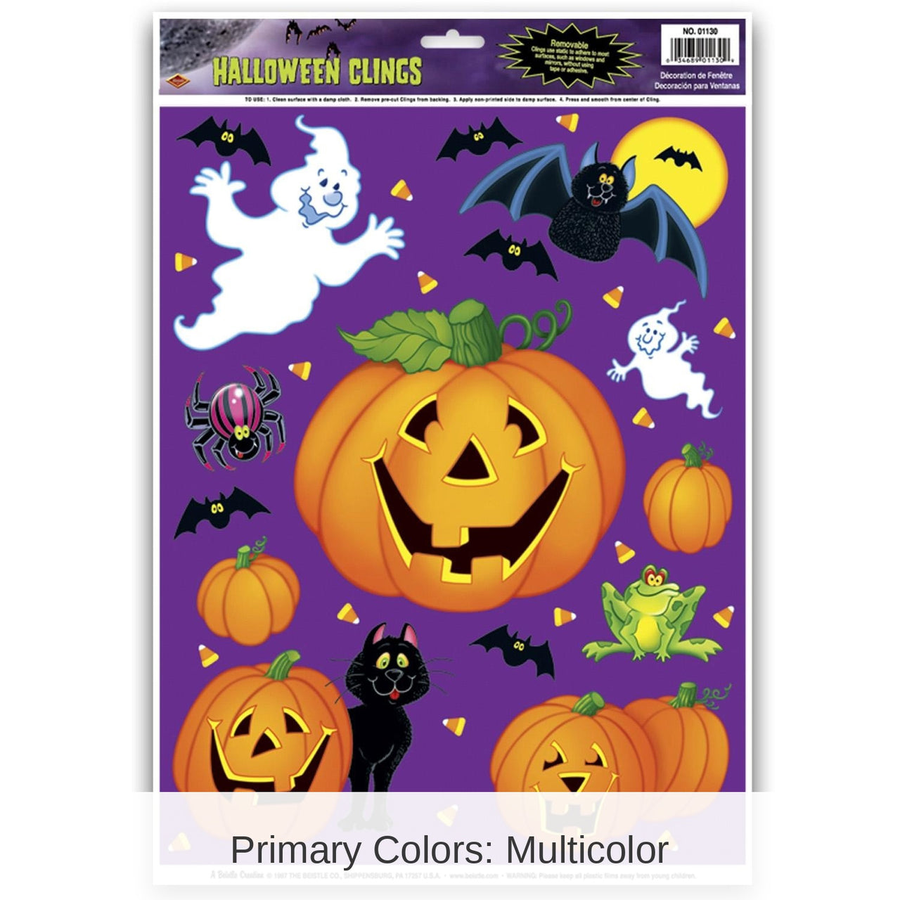 144 Piece Bulk Halloween Pumpkin Patch Clings