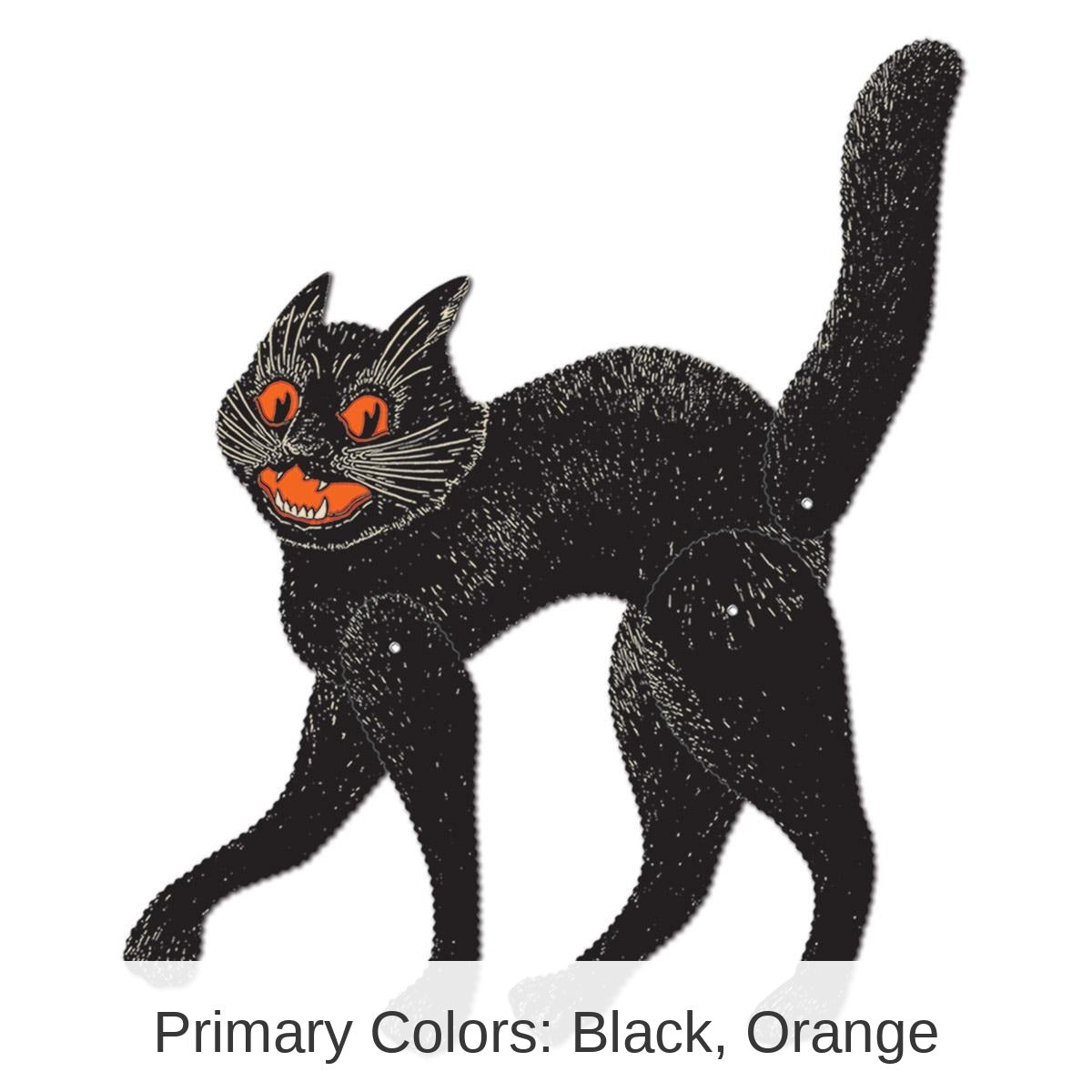 12 Pack Bulk Vintage Halloween Jointed Scratch Cat