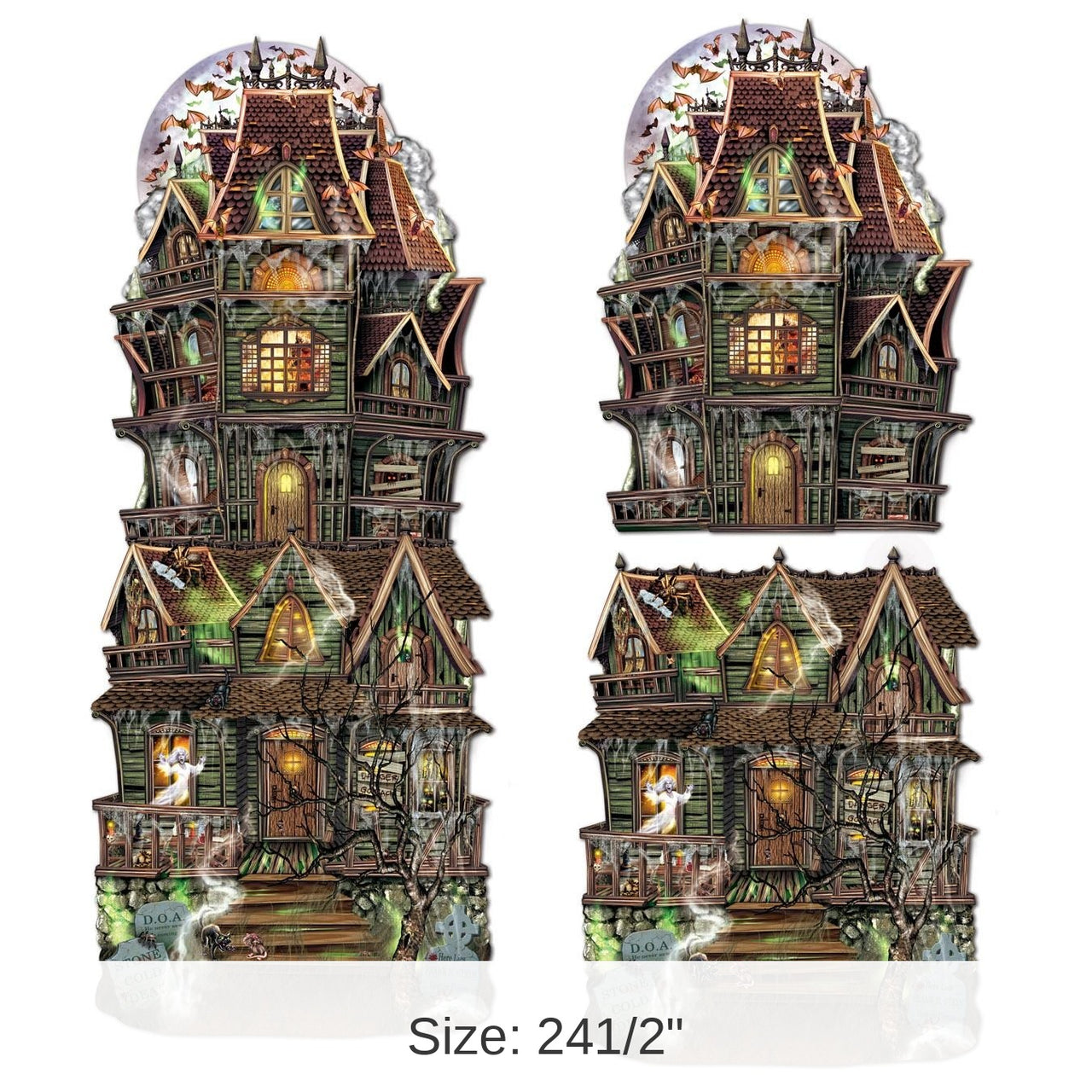 24 Pack Bulk Halloween Jumbo Haunted House Cutouts