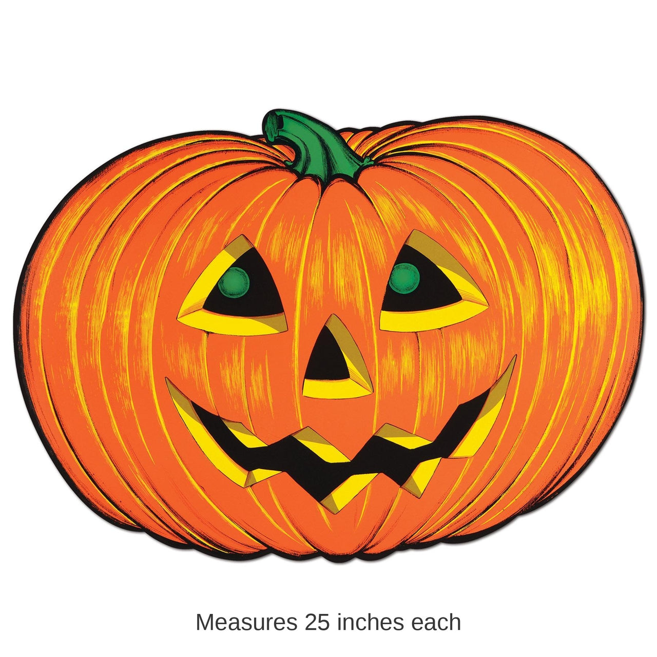 12 Pack Bulk Halloween Party Jack-O-Lantern Faces