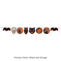 12 Pack Bulk Vintage Halloween Streamer