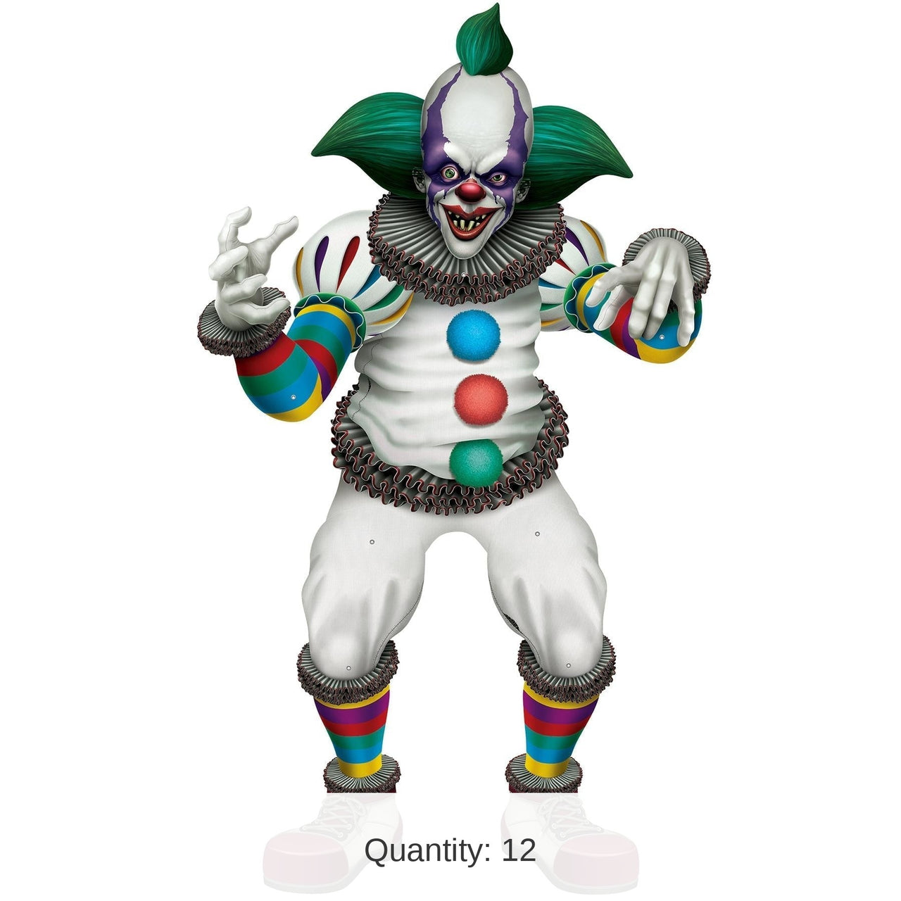 12 Pack Bulk Halloween Jointed Creepy Clown