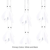 12 Pack Bulk Halloween Fabric Hanging Ghosts