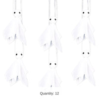 12 Pack Bulk Halloween Fabric Hanging Ghosts