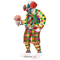 12 Pack Bulk Halloween Jointed Zombie Clown