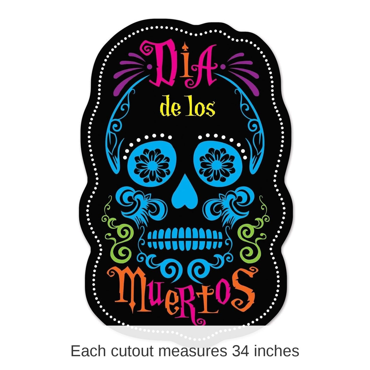 24 Pack Bulk Day Of The Dead Sign Cutouts