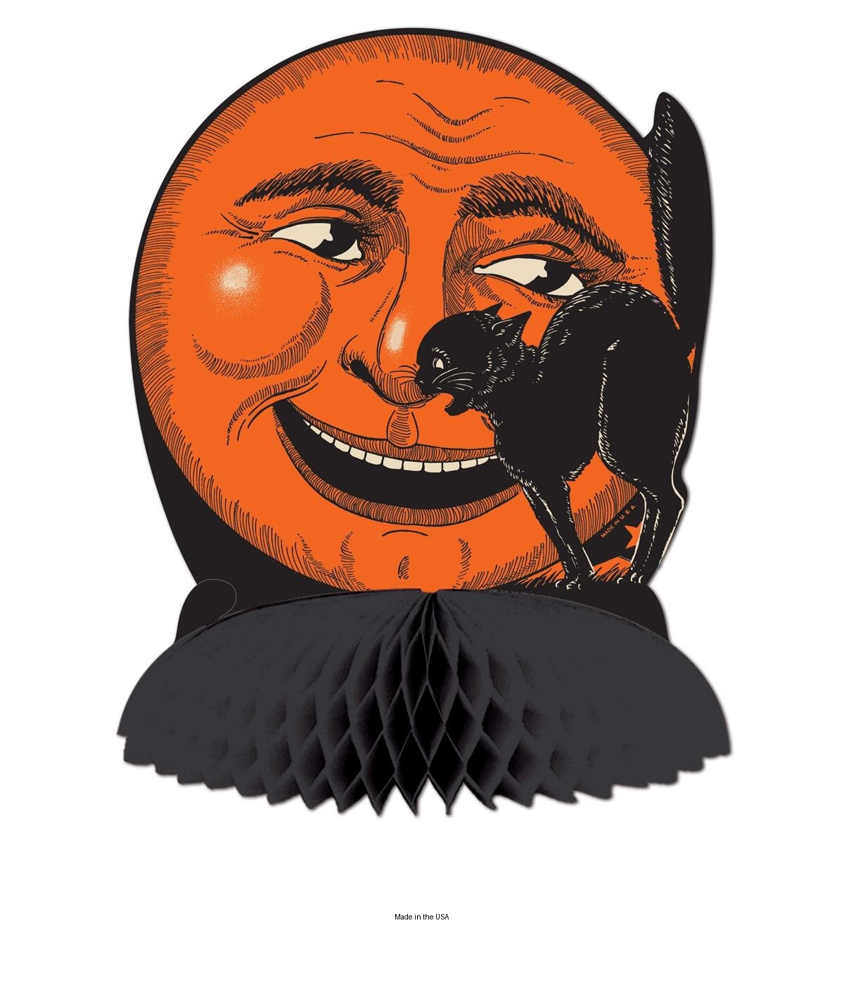 12 Pack Bulk Vintage Halloween Cat/Moon Centerpiece