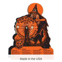 12 Pack Bulk Vintage Halloween Witch Fortune Wheel Game