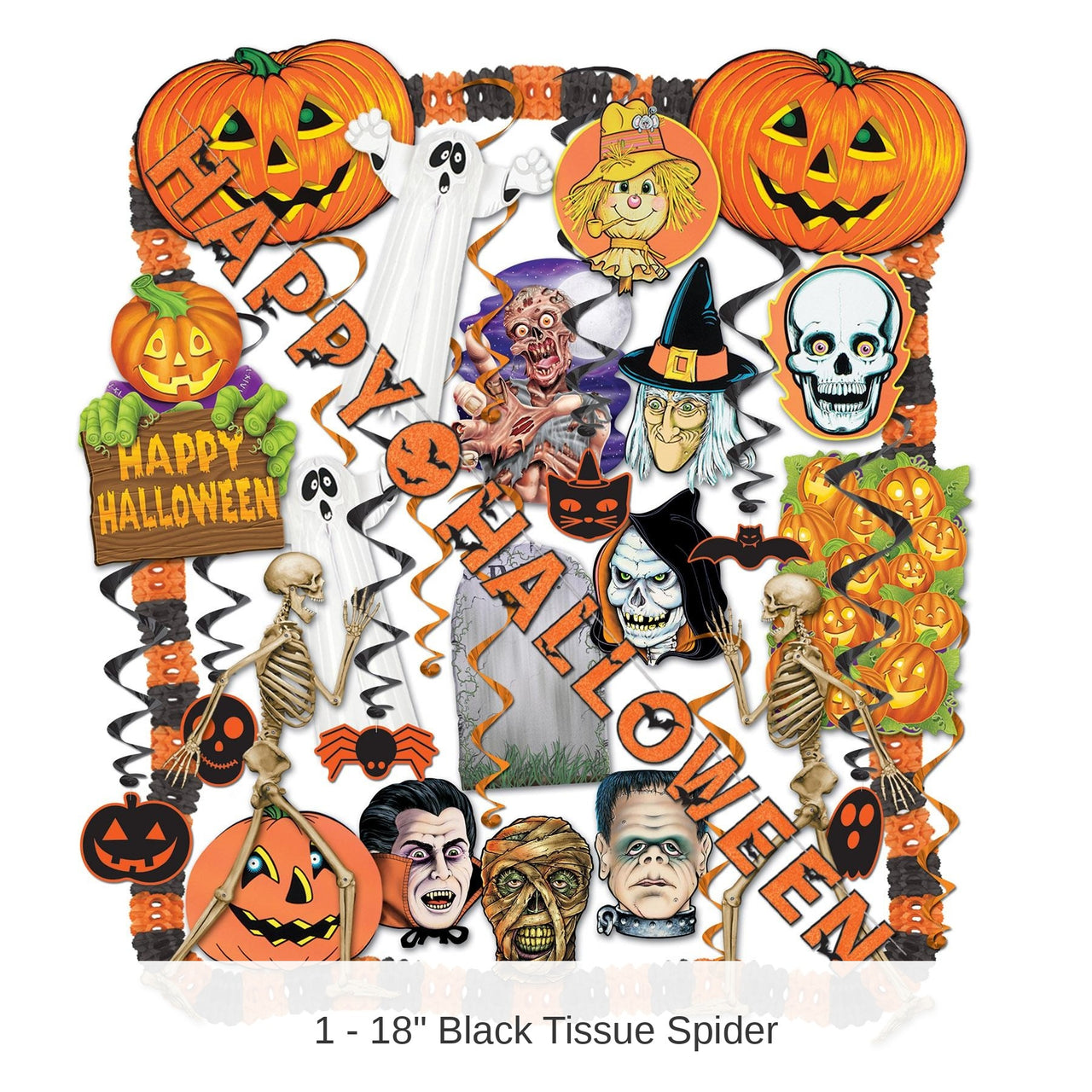 Bulk 26 Piece Halloween Decorating Kit