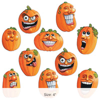 240 Pack Bulk Mini Wacky Jack-O-Lantern Cutouts