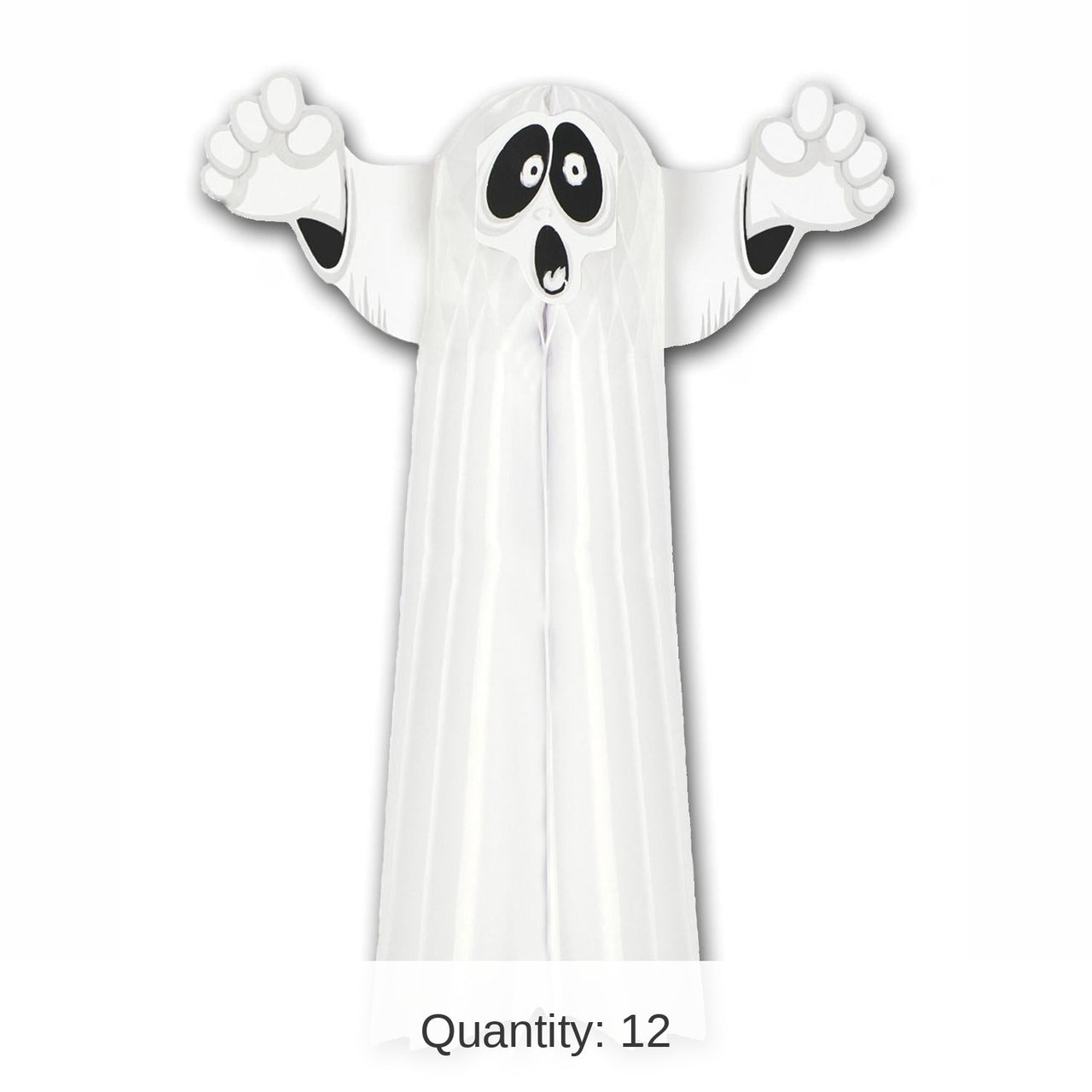 12 Pack Bulk Halloween Tissue Hanging Ghost