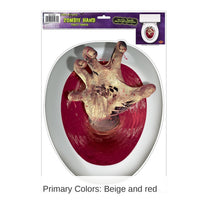 12 Pack Bulk Halloween Hand Toilet Topper Peel 'N Place Clings