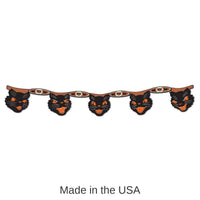 12 Pack Bulk Vintage Halloween Jointed Cat Streamer