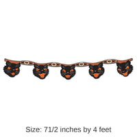 12 Pack Bulk Vintage Halloween Jointed Cat Streamer