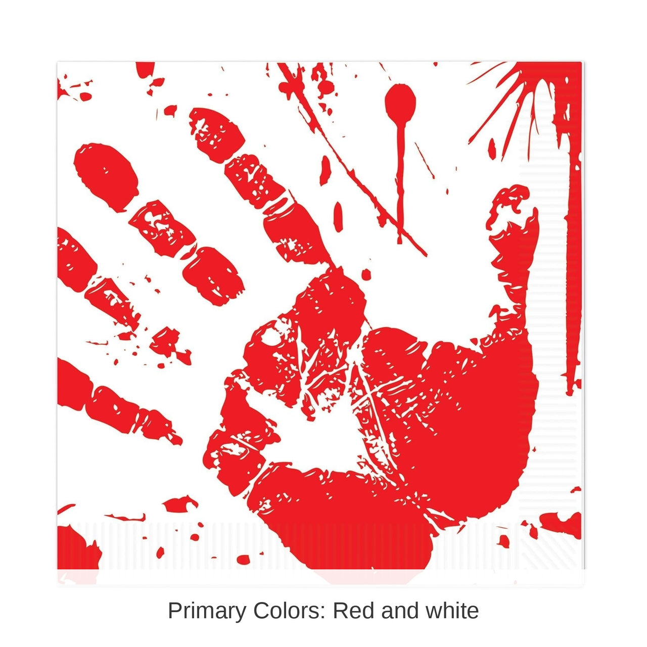 192 Pack Bulk Halloween Bloody Handprints Luncheon Napkins