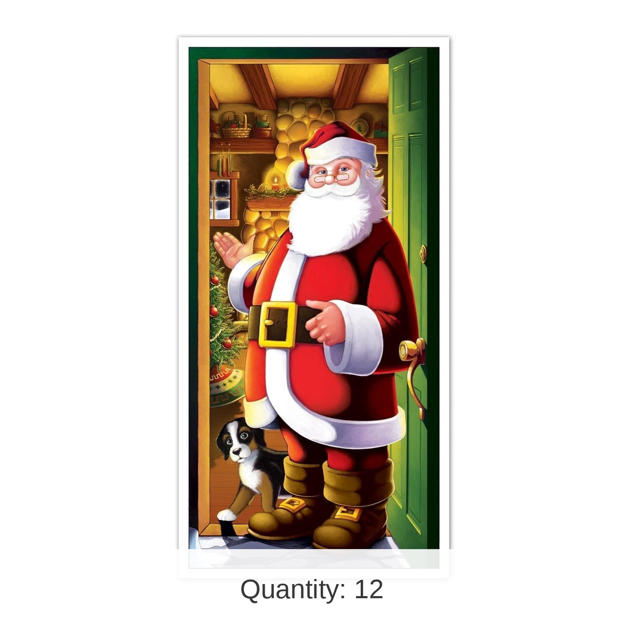 12 Pack Bulk Christmas Santa Door Cover