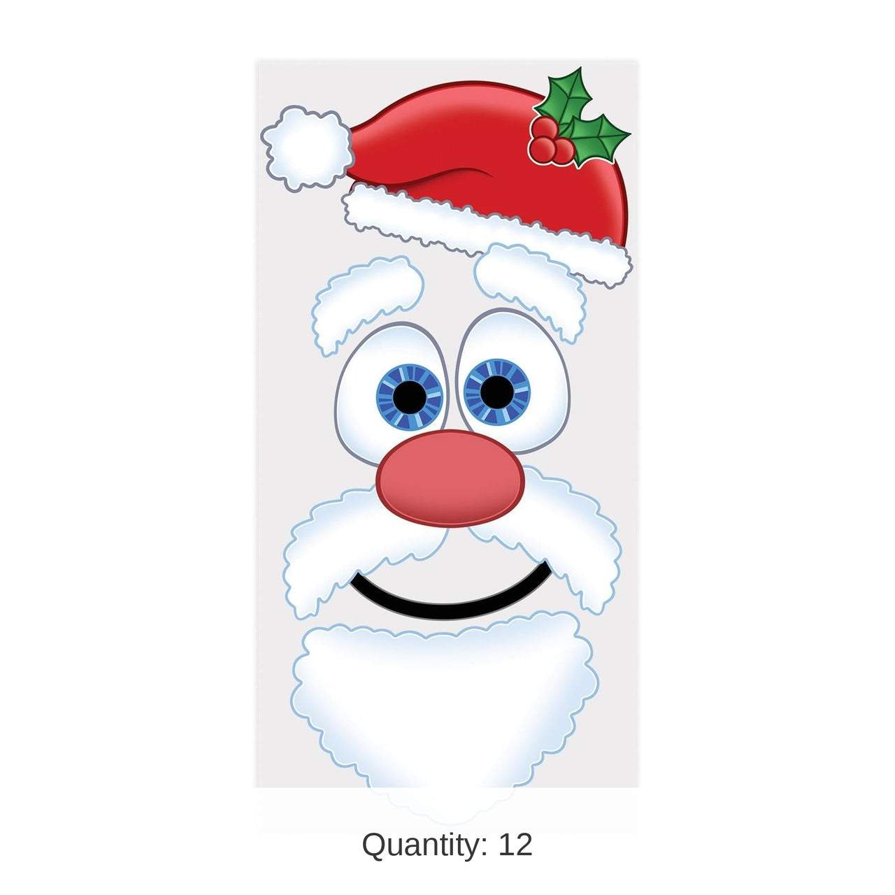 12 Pack Bulk Christmas Santa Face Door Cover