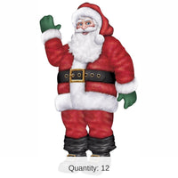 12 Pack Bulk 66 Inch Tall Jointed Santa Christmas Decoration