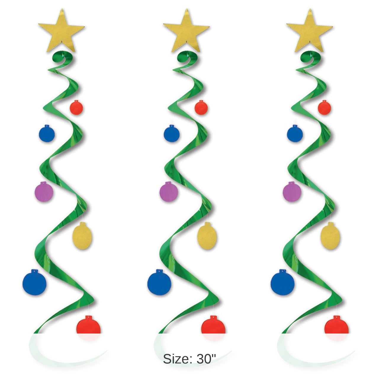 18 Piece Bulk Christmas Tree Whirls