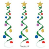 18 Piece Bulk Christmas Tree Whirls