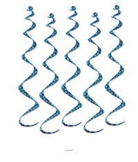 30 Piece Bulk Christmas Printed Snowflake Twirly Whirlys