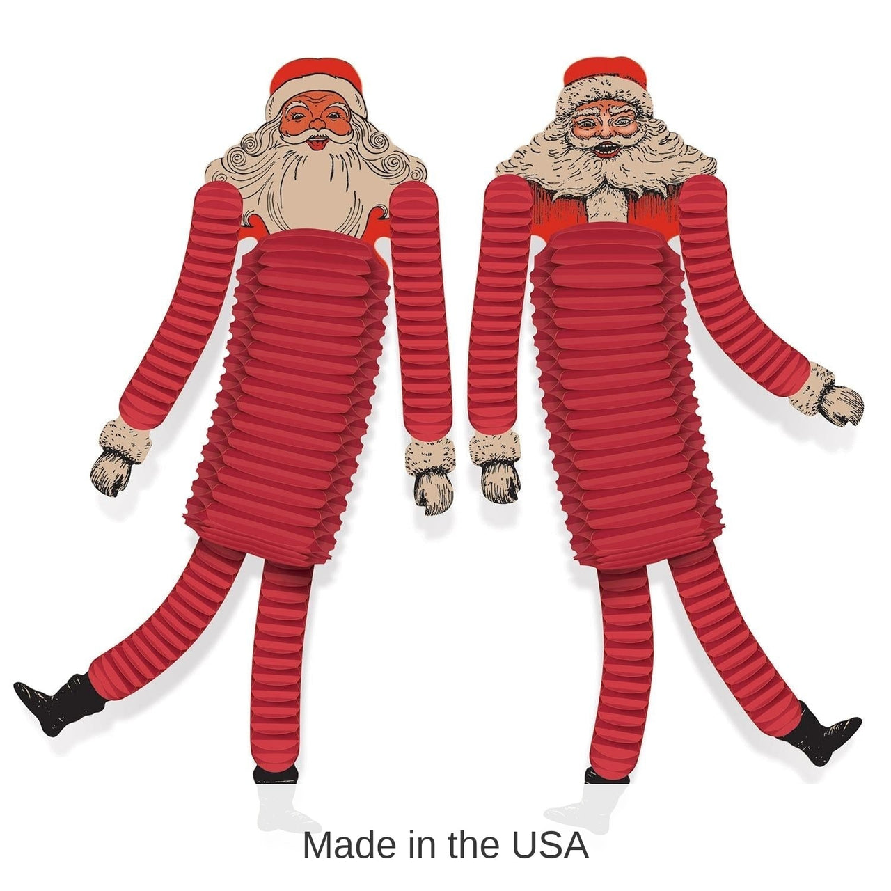 24 Piece Bulk Vintage Christmas Santa Tissue Dancers