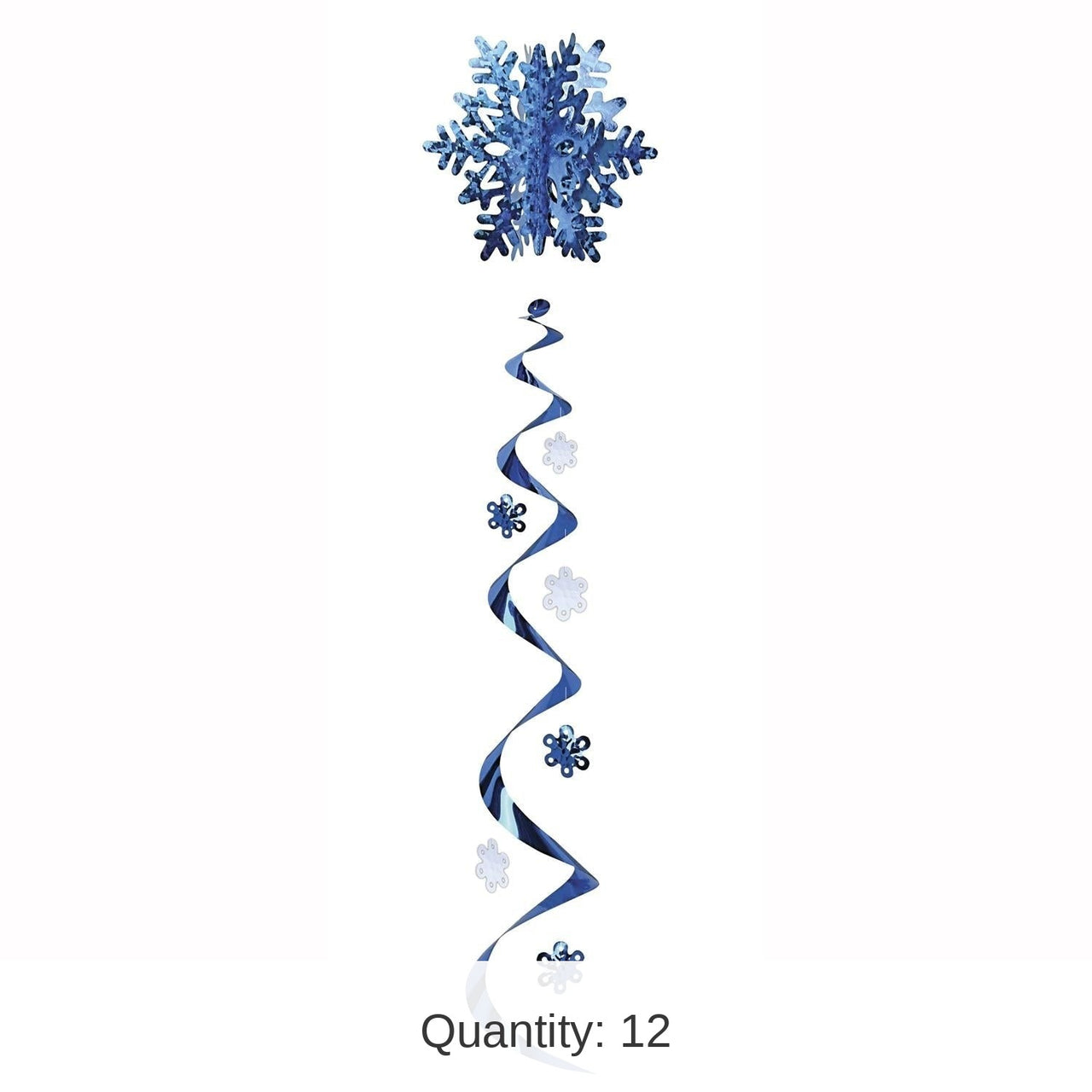 12 Pack Bulk Christmas Jumbo Snowflake Whirl