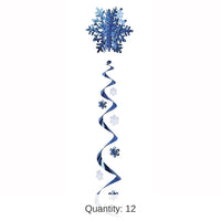 12 Pack Bulk Christmas Jumbo Snowflake Whirl