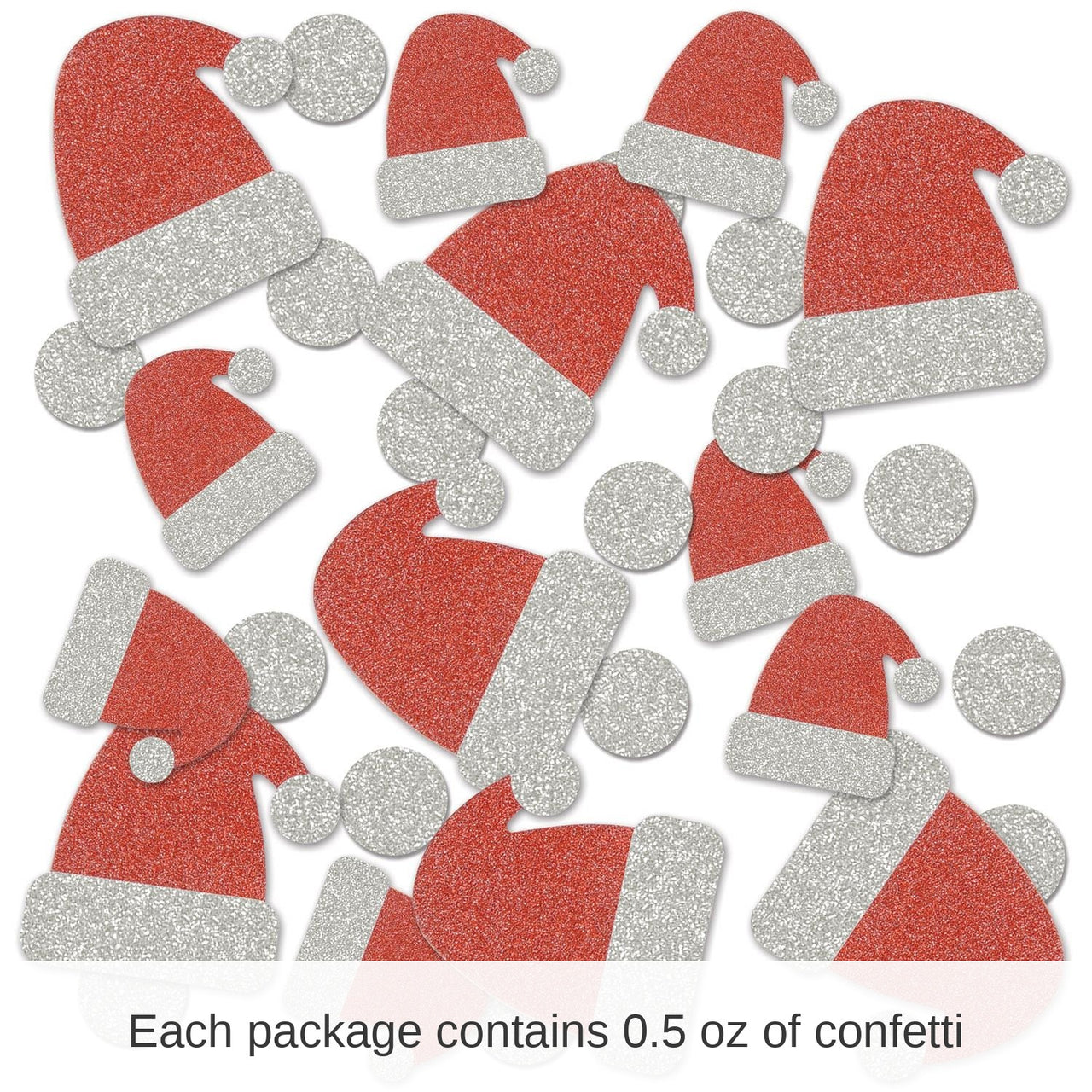 12 Pack Bulk Christmas Santa Hat Deluxe Sparkle Confetti (0.5 Oz/Pkg)