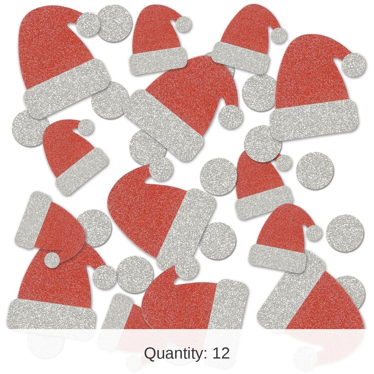 12 Pack Bulk Christmas Santa Hat Deluxe Sparkle Confetti (0.5 Oz/Pkg)