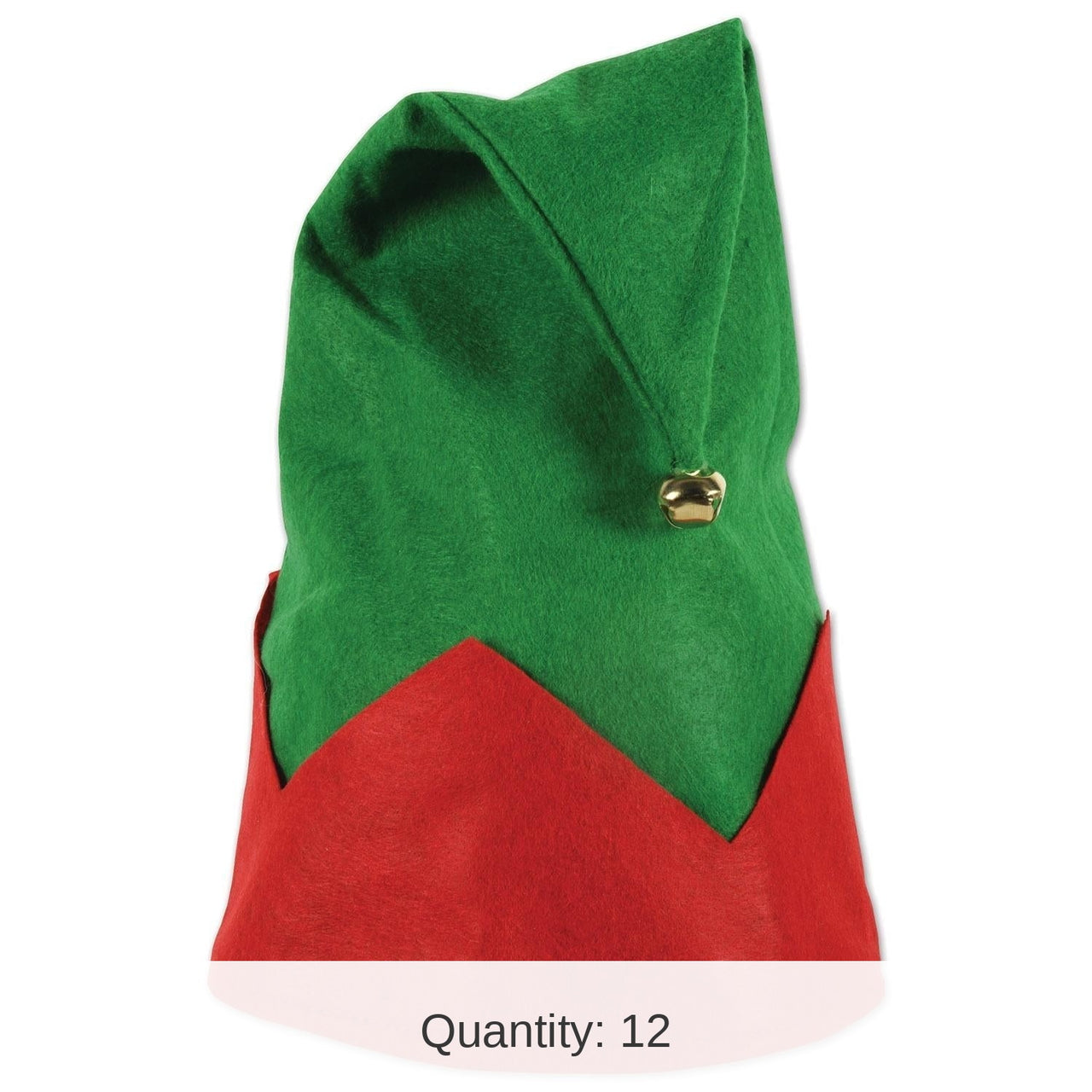 12 Pack Bulk Christmas Felt Elf Hat