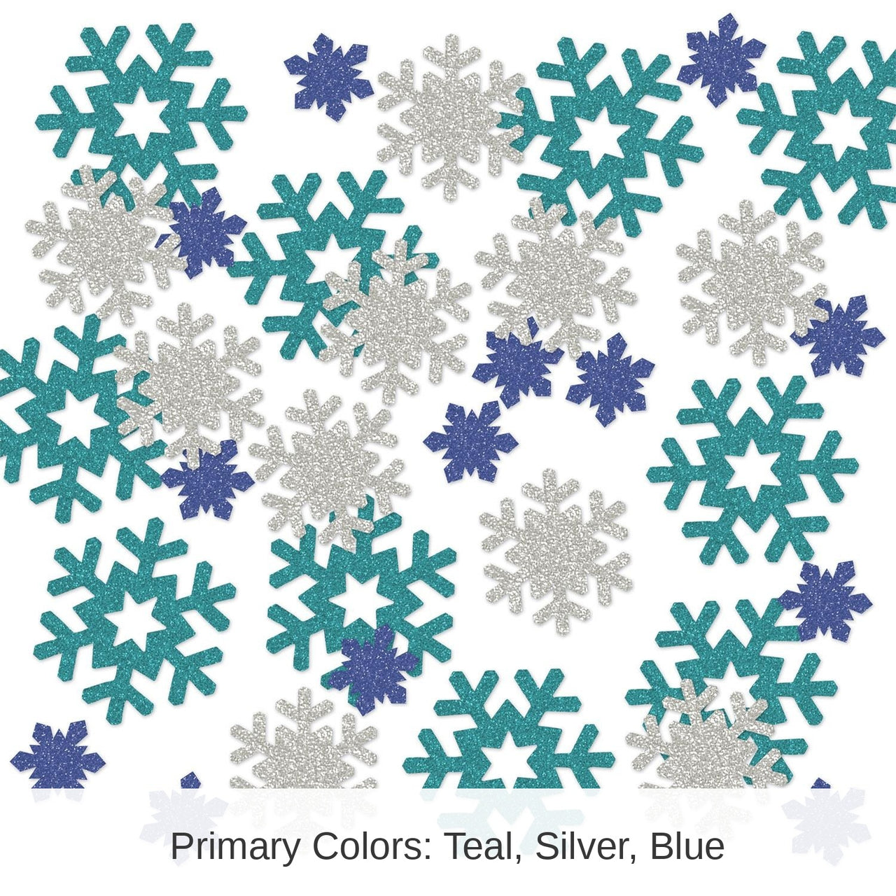 12 Pack Bulk Christmas Snowflake Deluxe Sparkle Confetti (0.5 Oz/Pkg)