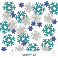 12 Pack Bulk Christmas Snowflake Deluxe Sparkle Confetti (0.5 Oz/Pkg)