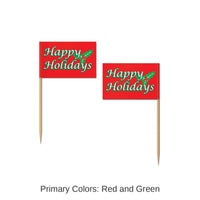 600 Pack Bulk Christmas Happy Holidays Picks