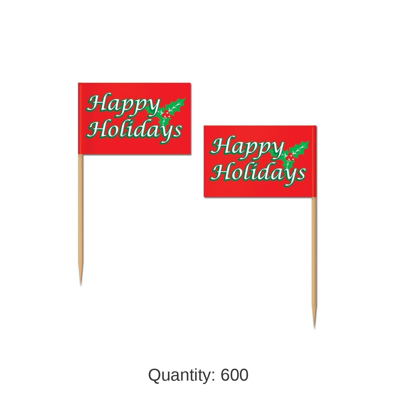 600 Pack Bulk Christmas Happy Holidays Picks