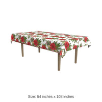12 Pack Bulk Christmas Poinsettia Tablecover