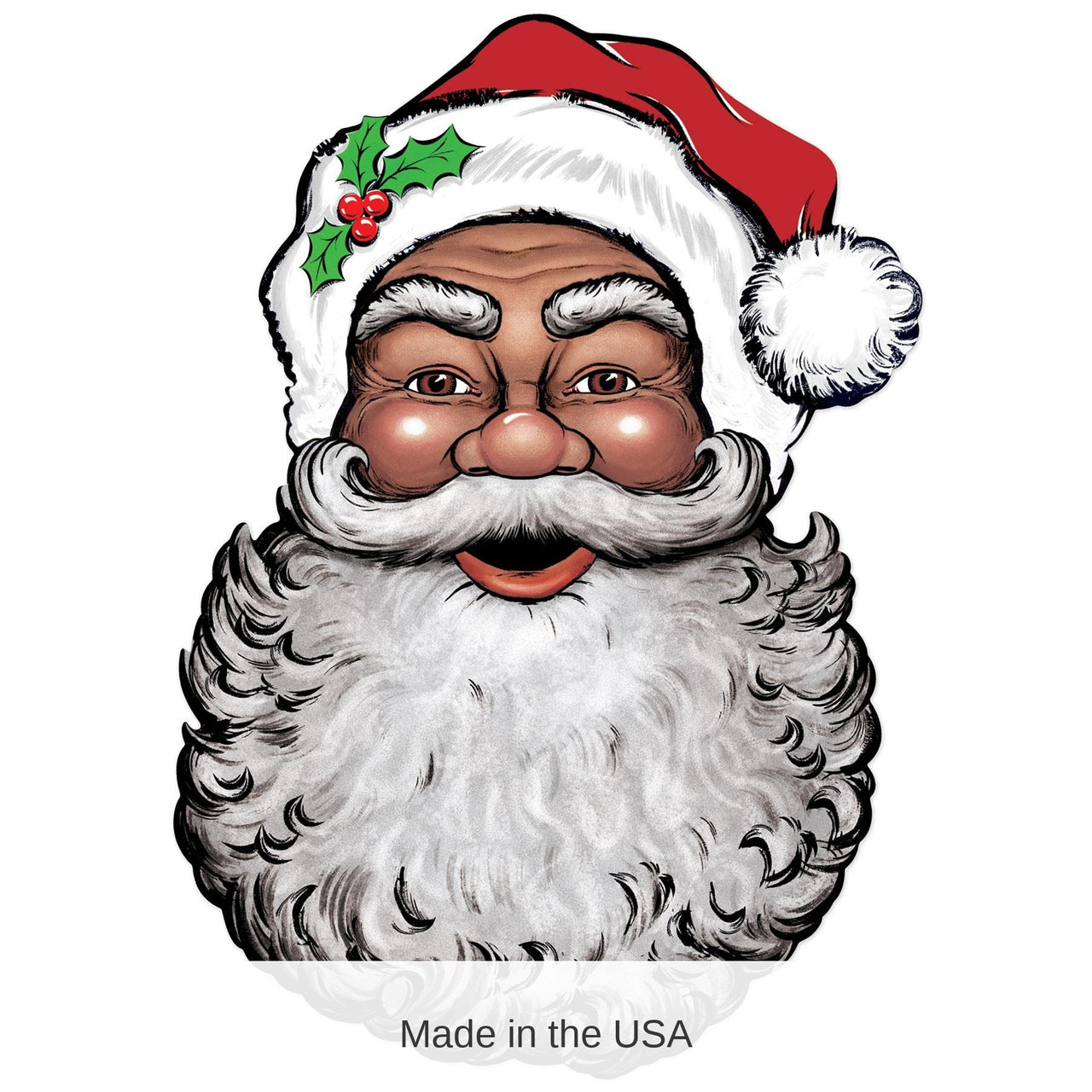 12 Pack Bulk Display Santa Face Cutout printed 2 sides