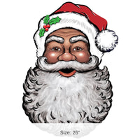12 Pack Bulk Display Santa Face Cutout printed 2 sides