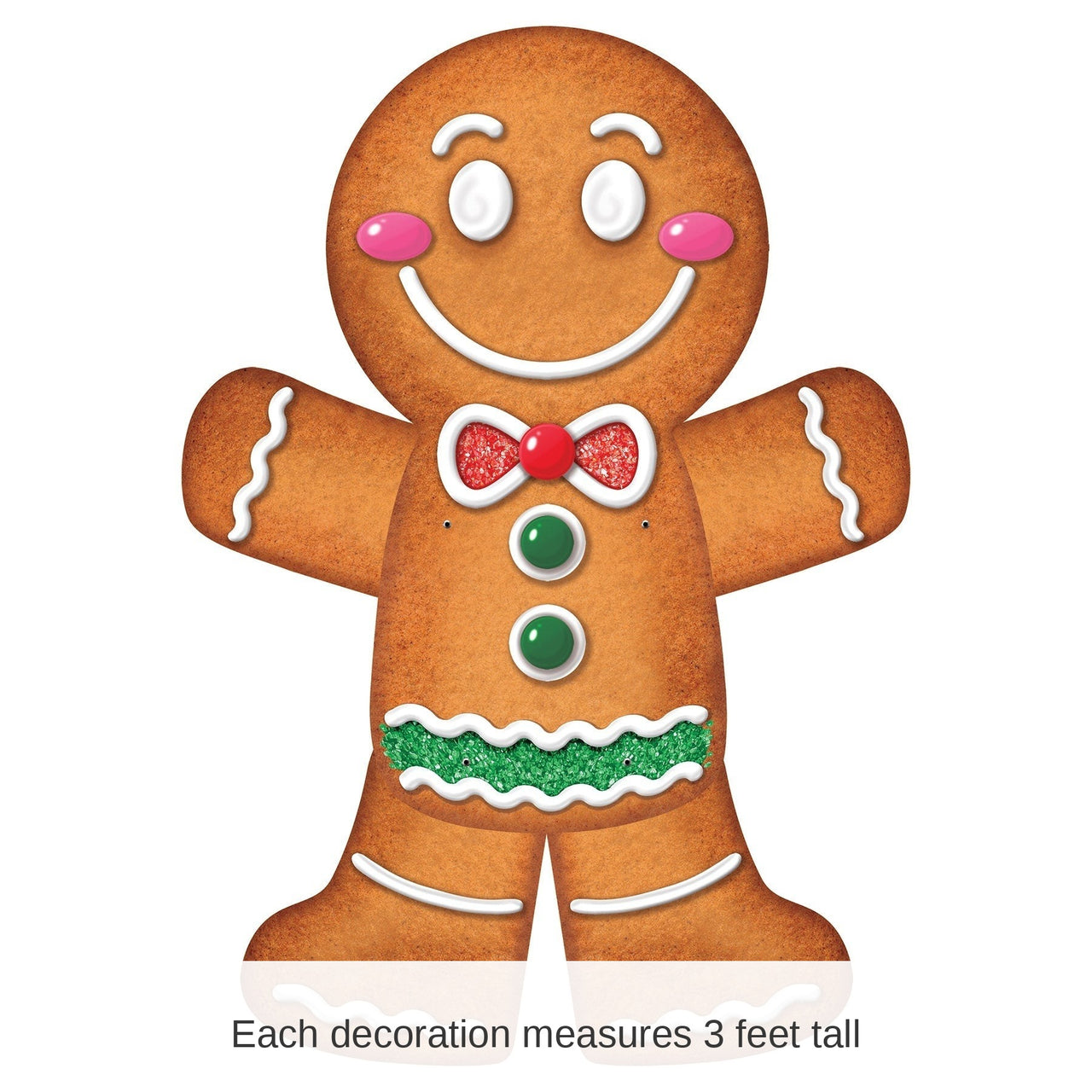 12 Pack Bulk Jointed Gingerbread Man Wall Decoration