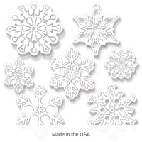 84 Pack Bulk Christmas Plastic Clear Die-Cut Snowflakes