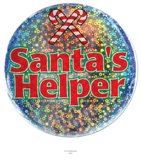 12 Pack Bulk Christmas Santa's Helper Button