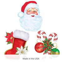 36 Pack Bulk Plastic Christmas Cutouts