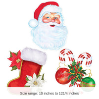 36 Pack Bulk Plastic Christmas Cutouts