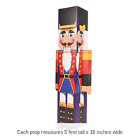 4 Pack Bulk Christmas 3-D Nutcracker Prop