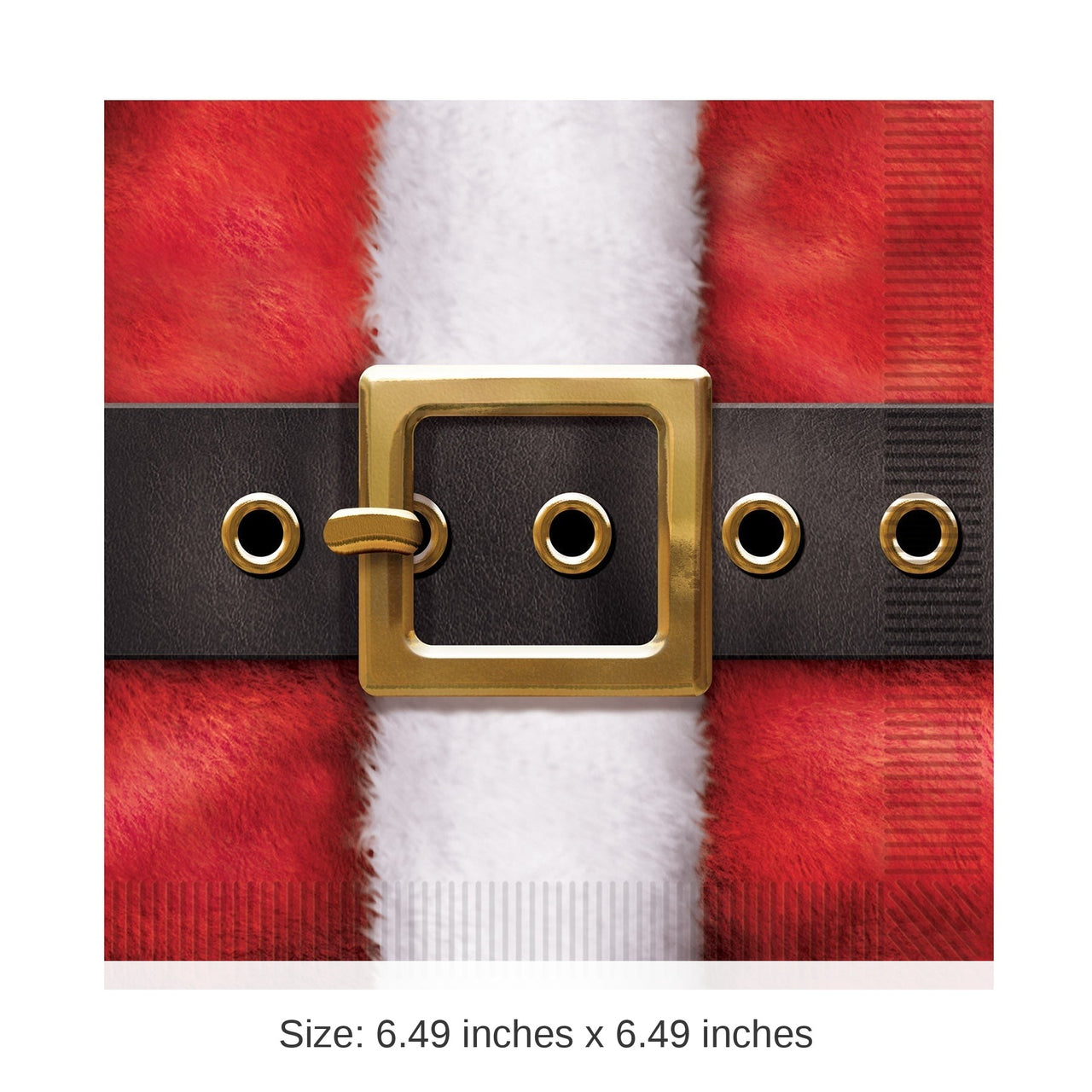 192 Pack Bulk Santa's Belt Buckle Paper Luncheon Napkins