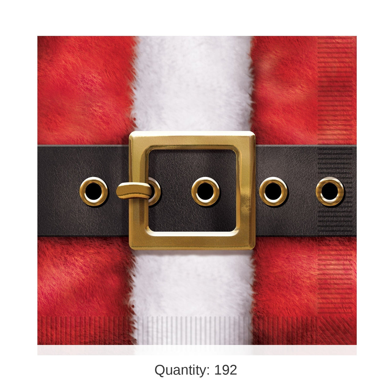 192 Pack Bulk Santa's Belt Buckle Paper Luncheon Napkins