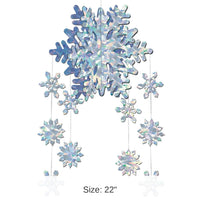 12 Pack Bulk Christmas 3-D Snowflake Mobile