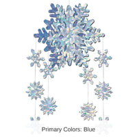12 Pack Bulk Christmas 3-D Snowflake Mobile