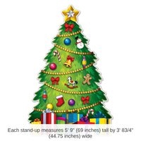 4 Pack Bulk Christmas Tree Stand-Up Decoration